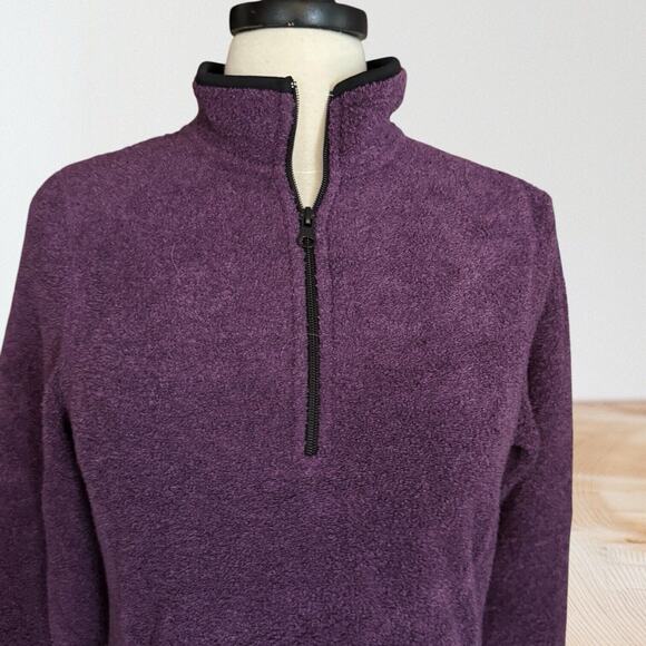 ALPS Deep Pile Purple Fleece 1/4 Zip Sweater Top Sz S Womens Ski Board Outdoors - Picture 3 of 8